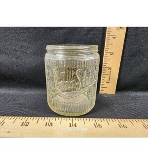Antique Burma Shave Embossed Ribbed Bottle No Lid Empty Shaving Collectible
